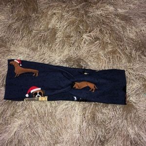 Holiday dogs twist headband